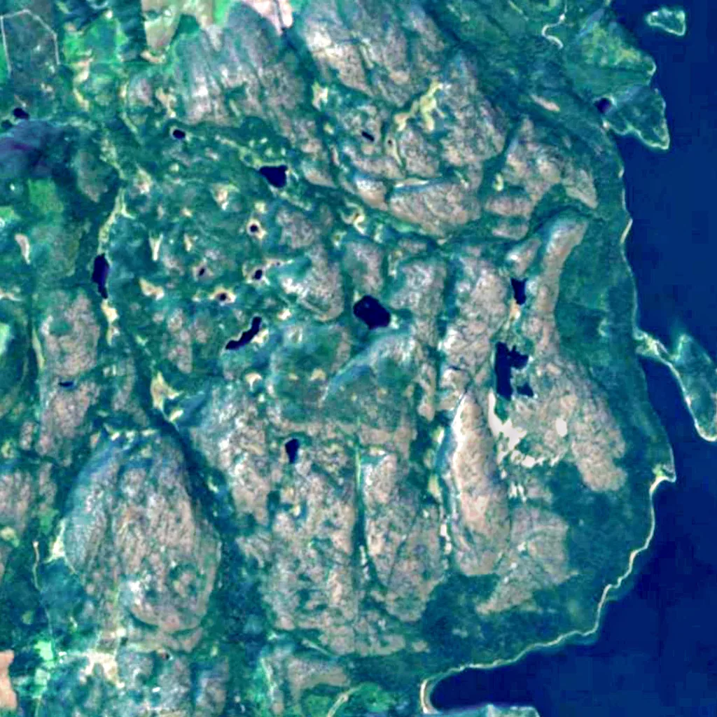 Skuleskogen National Park seen from above (Sentinel-2)