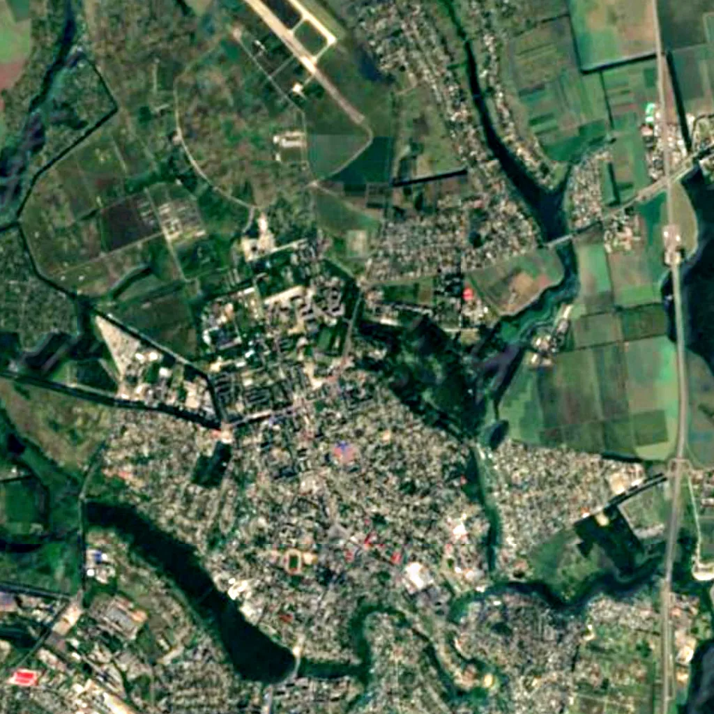 Sofiyivsky Park seen from above (Sentinel-2)