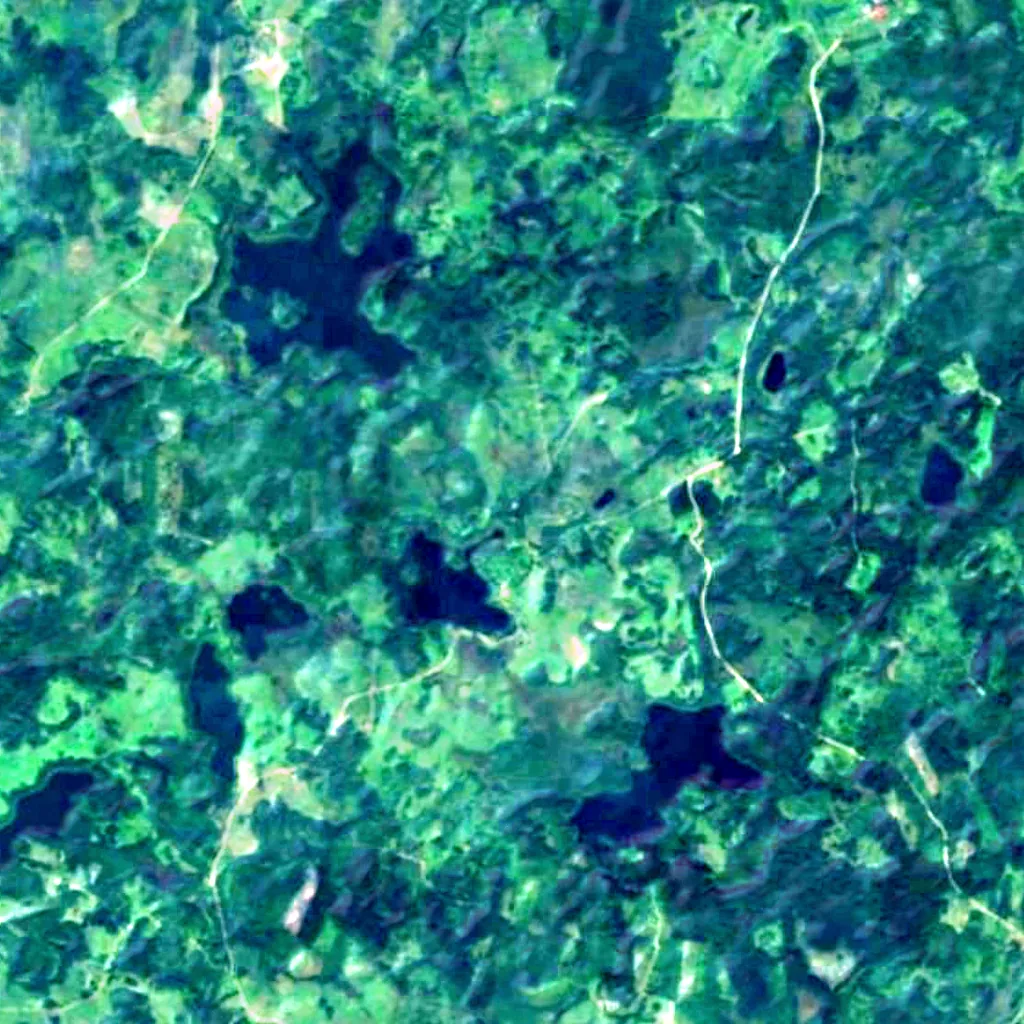 Stelmužė Oak seen from above (Sentinel-2)