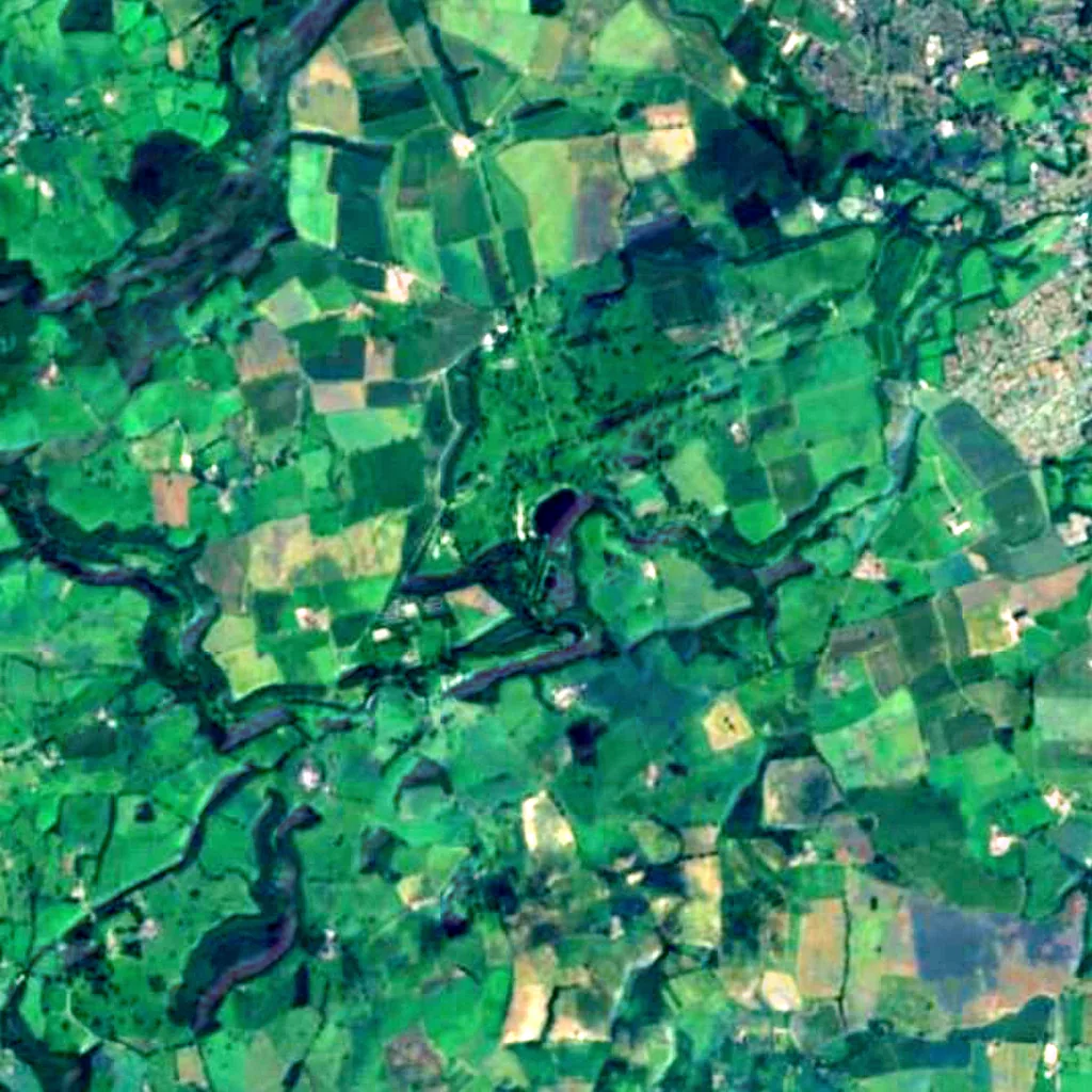 Studley Royal Park seen from above (Sentinel-2)
