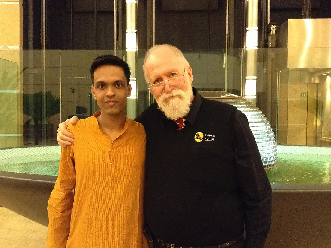 Jon Hall with Abhishek Suryawanshi in Sudan,Africa