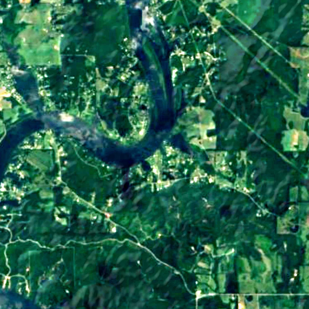 Talladega National Forest seen from above (Sentinel-2)