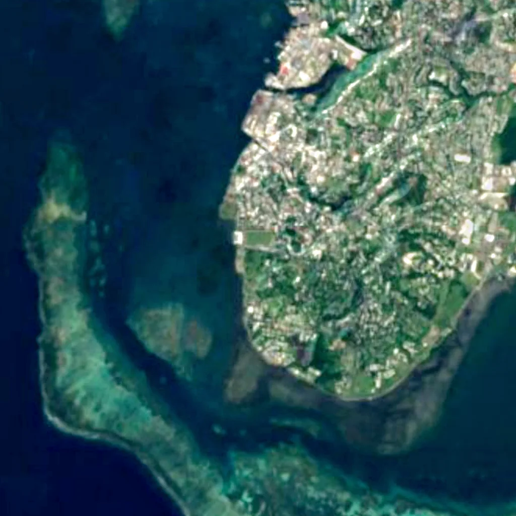 Thurston Gardens seen from above (Sentinel-2)
