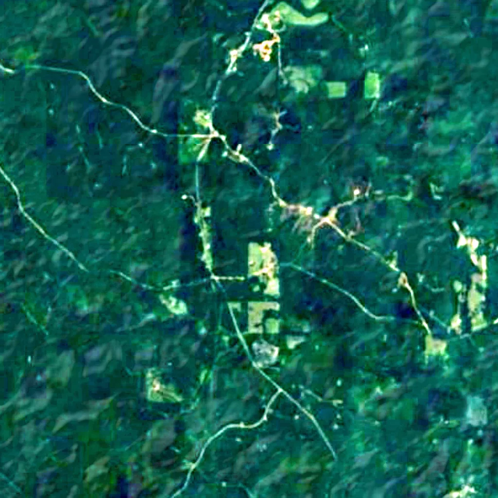 Tombigbee National Forest seen from above (Sentinel-2)