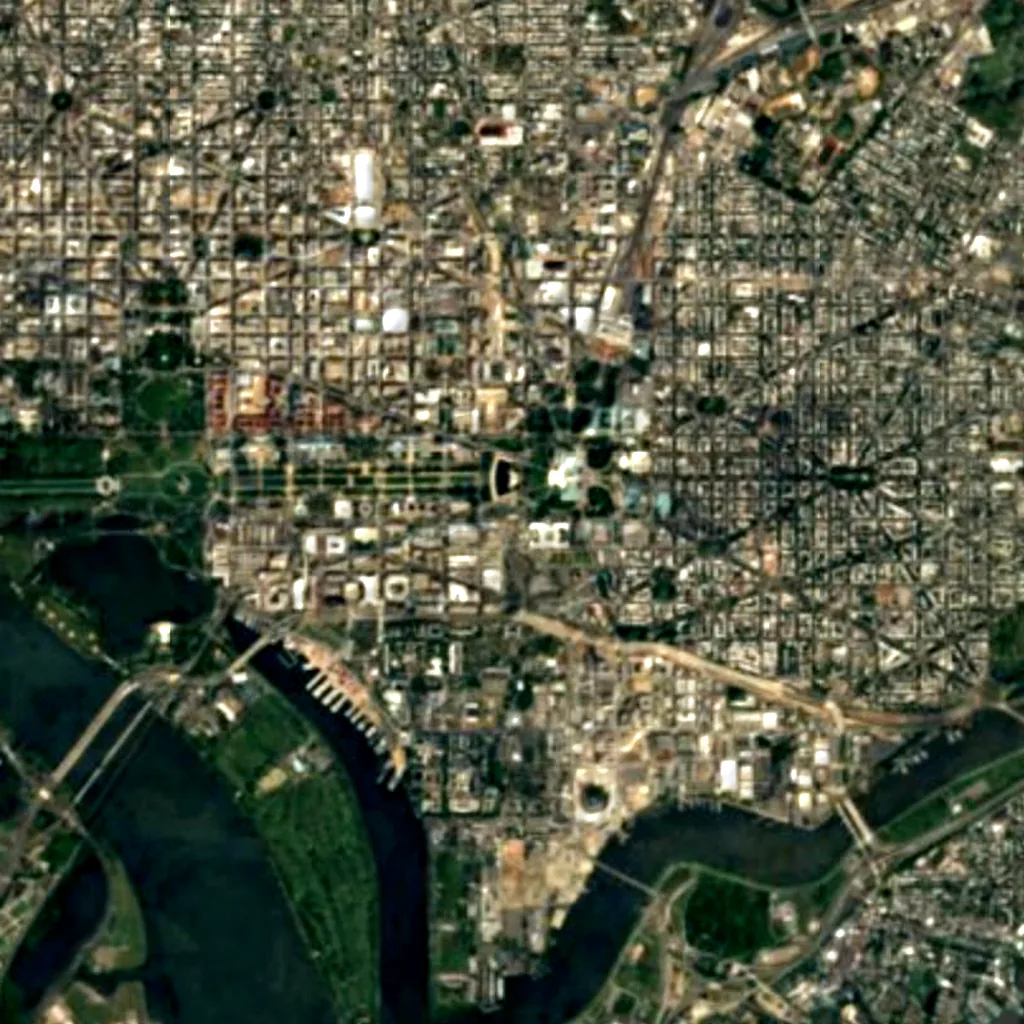 United States Botanic Garden seen from above (Sentinel-2)