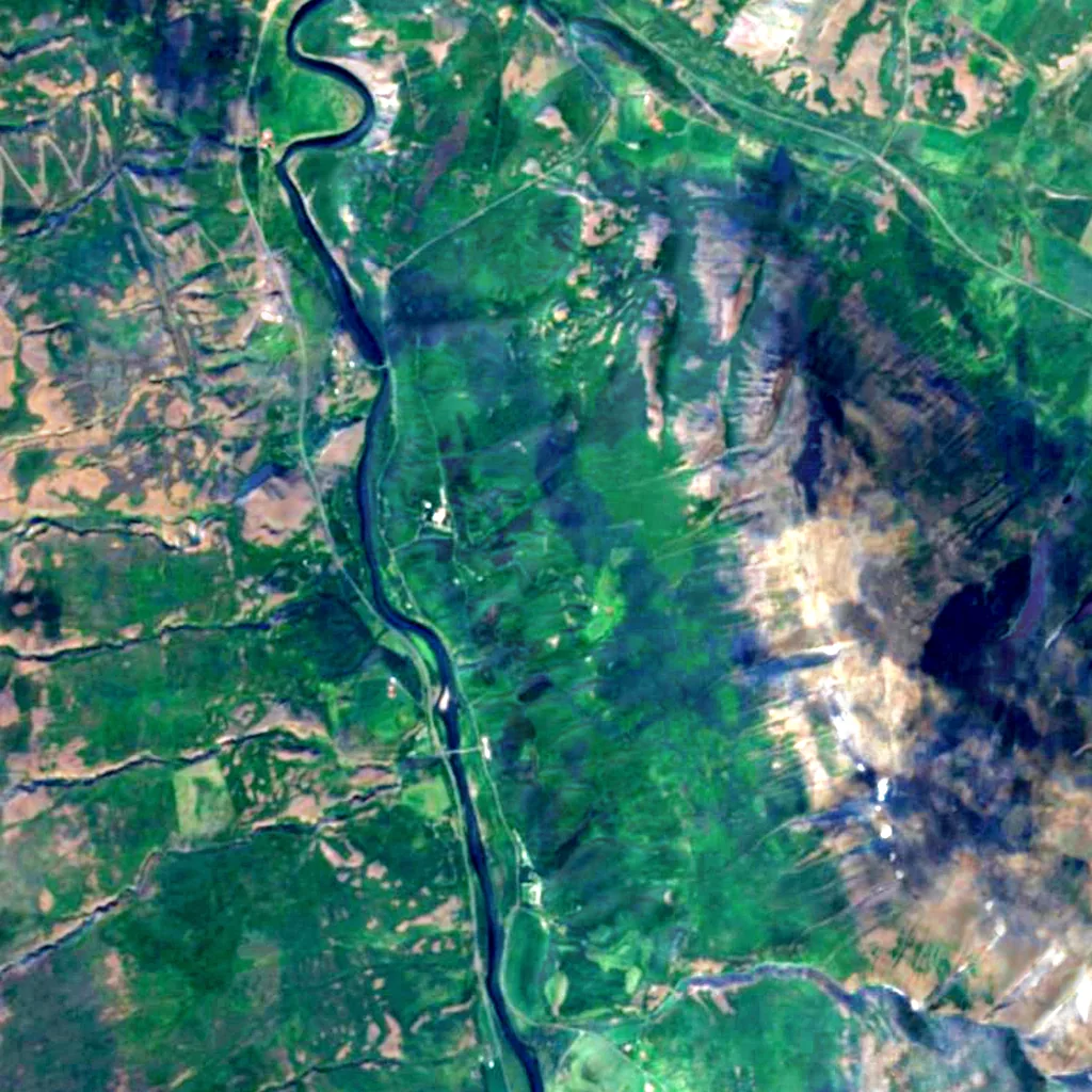 Vaglaskógur seen from above (Sentinel-2)