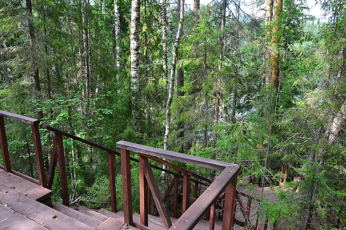 Entrance to hiking trail in Pechora-Ilych B.R