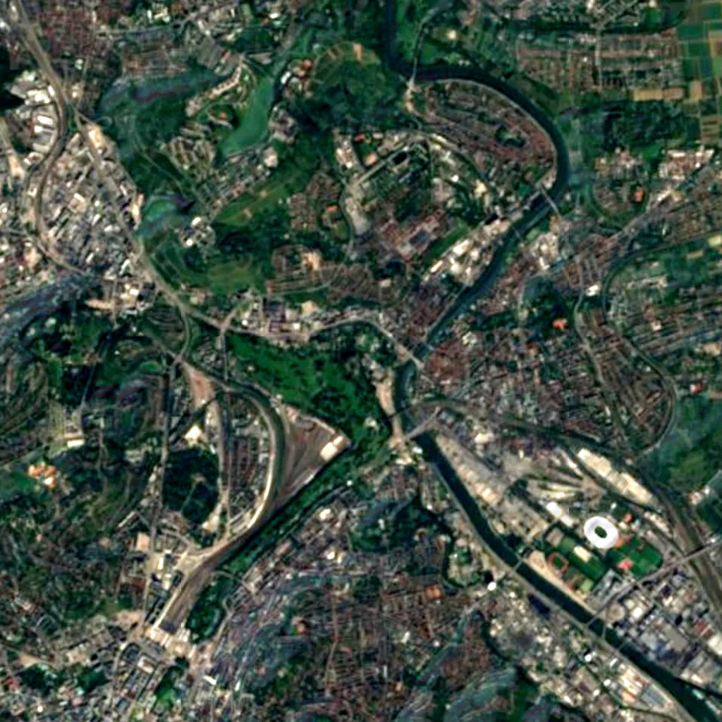 Wilhelma seen from above (Sentinel-2)