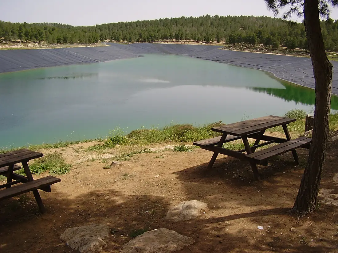 Yatir Reservoire in Yatir Forest, Israel